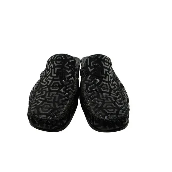 Sesto Meucci Women's Black Leather Slides Slip On Mules Made in Italy Size 11 N - Picture 1 of 11